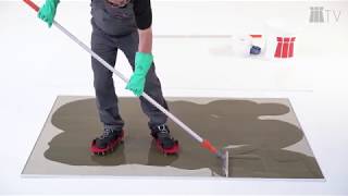 Application of a moisture blocking epoxy resin primer with ASODUR-SG3 without sand broadcasting