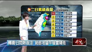 壹氣象／雨勢趨緩！ 東北風＋對流旺盛　6縣市大雨特報