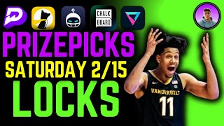 (RED HOT 🔥) CBB PRIZEPICKS BEST BETS TODAY | PLAYER PROPS Saturday February 15th #cbbpicks #ncaab