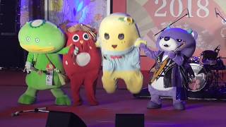 ふるさと祭り東京2018 -ご当地キャラ軽音部 CHARAMEL(ふなっしー中心)-20180117