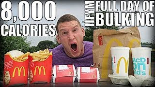 8,000 CALORIES! IIFYM Full Day of Eating - The Day Before the Meet