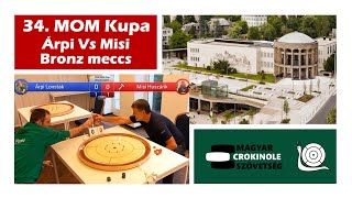 Árpi Vs Misi - 34th MOM Cup Bronze match #crokinole #tournament #flick #budapesthungary