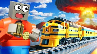 We CRASHED LEGO TRAINS into NUKES in Brick Rigs Multiplayer!
