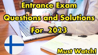 🇫🇮Finnish Entrance Exam Sample Questions with Solutions for the Practice 2023 | Study in Finland