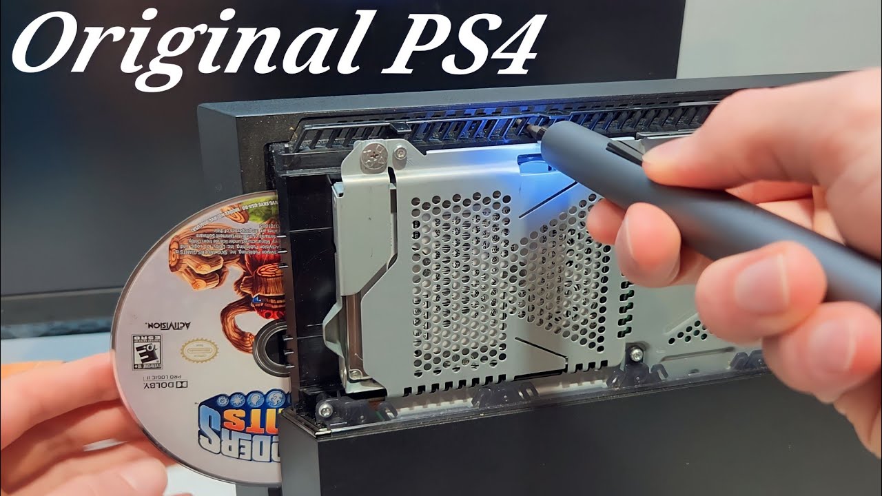 Removing Stuck Disc From PS4 Original (Broken Eject Button) - YouTube