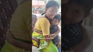 వేసవి సెలవుల నుంచి వచ్చాక sonu reaction @grandparents#అమ్మమ్మ #తాతయ్య #family #bonding #telugushorts