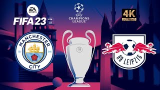 Manchester City x RB Leipzig | FIFA 23 Gameplay Liga dos Campeões [4K 60FPS]