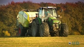 Deutz Agrotron M420 Traktor + Claas Uniwrap 455 Presswickelkobination - Silage Baling