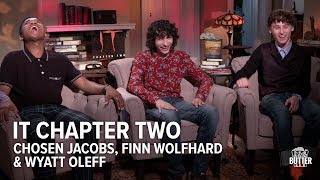 IT Chapter Two: Chosen Jacobs, Finn Wolfhard & Wyatt Oleff Interview Each Other