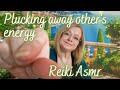 Plucking away other people's energy. Reiki asmr black kyanite crystal healing