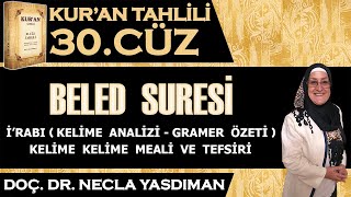 BELED SÛRESİ Kelime Meali, İ'râbı ve Tefsiri Necla Yasdıman - Kur'an Tahlili 30. Cüz