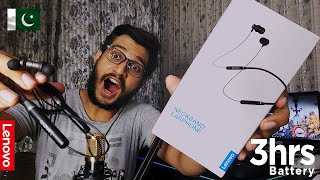 Lenovo HE05 Bluetooth Wireless Neckband Handfree Unboxing And Review