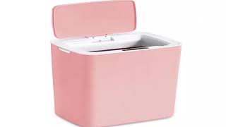 14L (3.7 Gallon) Pink Touchless Trash Can with Automatic Sensor - Inductive Garbage Bin for Bathroom