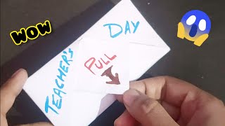 DIY Surprise Message Card for Teacher's Day | Teacher's Day Card | Pull Tab Origami Envelope