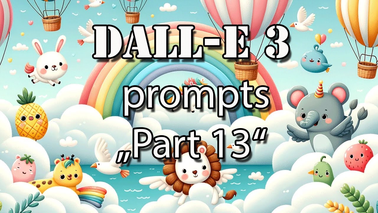 DALL-E3 Prompts Part13 + BONUS PDF - YouTube