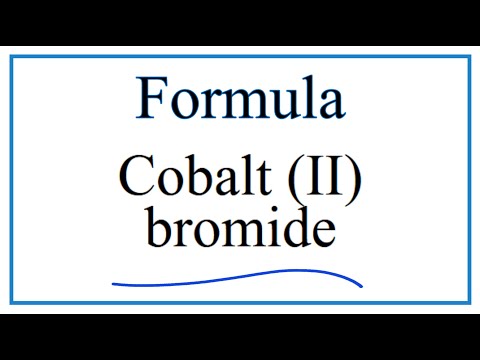 What is the formula for cobalt II bromide?
