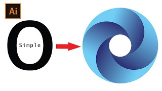 Letter O logo design in Adobe illustrator tutorial