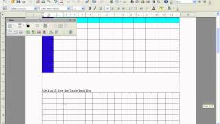 Create Tables in Open Office. (Basic)