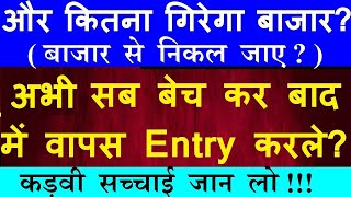 क्या बाजार और गिरेगा?😱 क्या अभी बाजार से निकल जाये?😱 Stock Market CRASH होने वाला है?|  Share Market