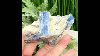 Blue Kyanite Specimen With Stand Natural Raw Specimen Healing Crystal 180g