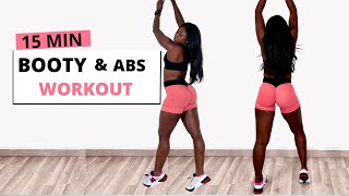 15 MIN BOOTY & ABS WORKOUT AT HOME  I a slow workout on the floor - No Squats, No Jumps, Low Impact