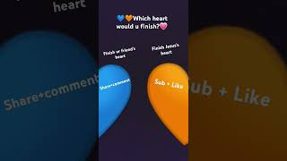 Which heart would u finish?? #trending 🧡💙🧡💙💓💓💗💖