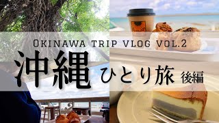 ［旅log］沖縄ひとり旅／海辺でモーニング／ガジュマル@バスツアー