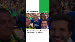 “Colado em Bolsonaro”, Tiago Amaral lidera com 41% em Londrina #shorts #shortsyoutube