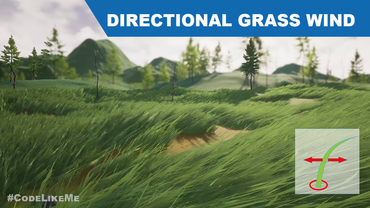 Unreal Directional Grass Wind Ue4 Tutorials 295 Youtube