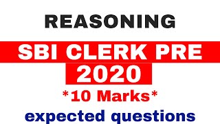 Reasoning expected questions of Coding Decoding & Number Series |SBI Clerk 2020 Pre