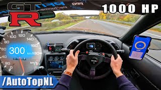 1000HP NISSAN GTR R32 *300KM/H* on AUTOBAHN [NO SPEED LIMIT] by AutoTopNL