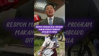 Respon Menhan Sjafrie Soal Program Makan Bergizi Gratis Prabowo Ditolak di Papua #menhan #papua