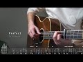 Perfect (easy version) - Ed Sheeran | TAB + Chord + Lyrics | Fingerstyle guitar