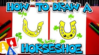 How To Draw A Cartoon Lucky Horseshoe