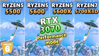 RTX 3070×Ryzen5 5500 5600 5600X Ryzen7 5700x3d/fortnite chapter6 season1/performance/フォートナイト/2024