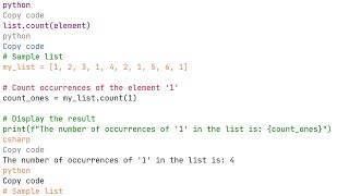 python count the number of occurrences in a list