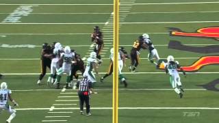Henry Burris 39 yard touchdown pass to Greg Ellingson - July 27, 2013