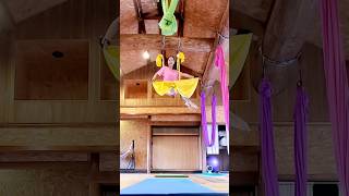 #空中ヨガを楽しもう#リボン#shorts #エアリアルヨガ#flyingyoga #空中ヨガ