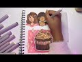 drawing in my sketchbook 🌸 unboxing Arrtx OROS 48 Skin Tone Colours Alcohol Markers set