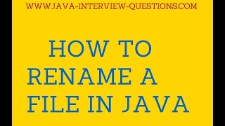 How to rename a file in java?
