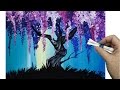 Wisteria Willow Tree Q Tip Painting Technique For Beginners Easy Acrylic Painting