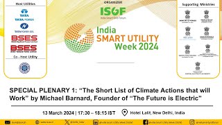 ISUW 2024 | 13 March 2024 | The short List of Climate Actions that will Work” by Michael Barnard