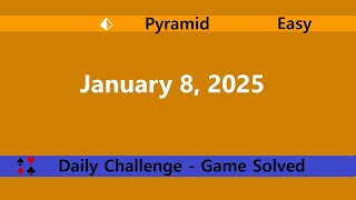 Microsoft Solitaire Collection | Pyramid Easy | January 8, 2025 | Daily Challenges