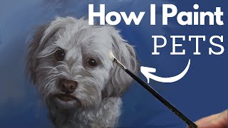 Pet Portrait Oil Painting [Quick Video] // How I Paint Pets
