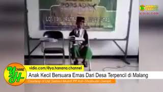 Geger. ..!! Anak santri bersuara emas