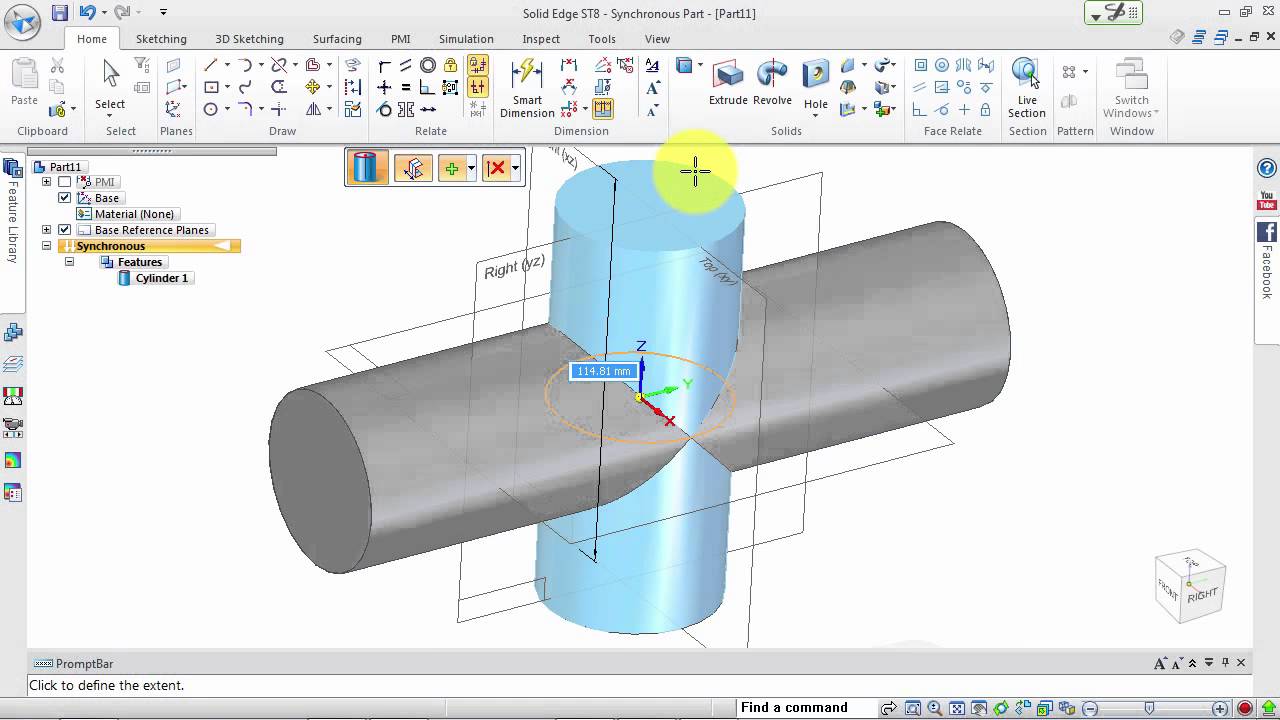 48 3 Intersecting Cylinders Youtube
