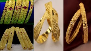 Gold bangles latest collection 2022 👍one gram gold gajulu price designs