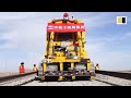 final stretch of railway completed on loop around china’s largest desert