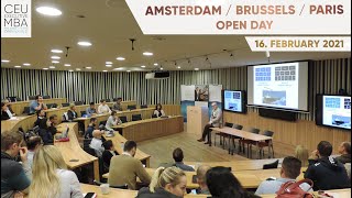 CEU Executive MBA: Amsterdam / Brussels / Paris Open Day – 16. February, 2021