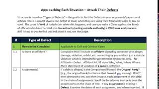 Win any legal case? Simply find the defects and follow through